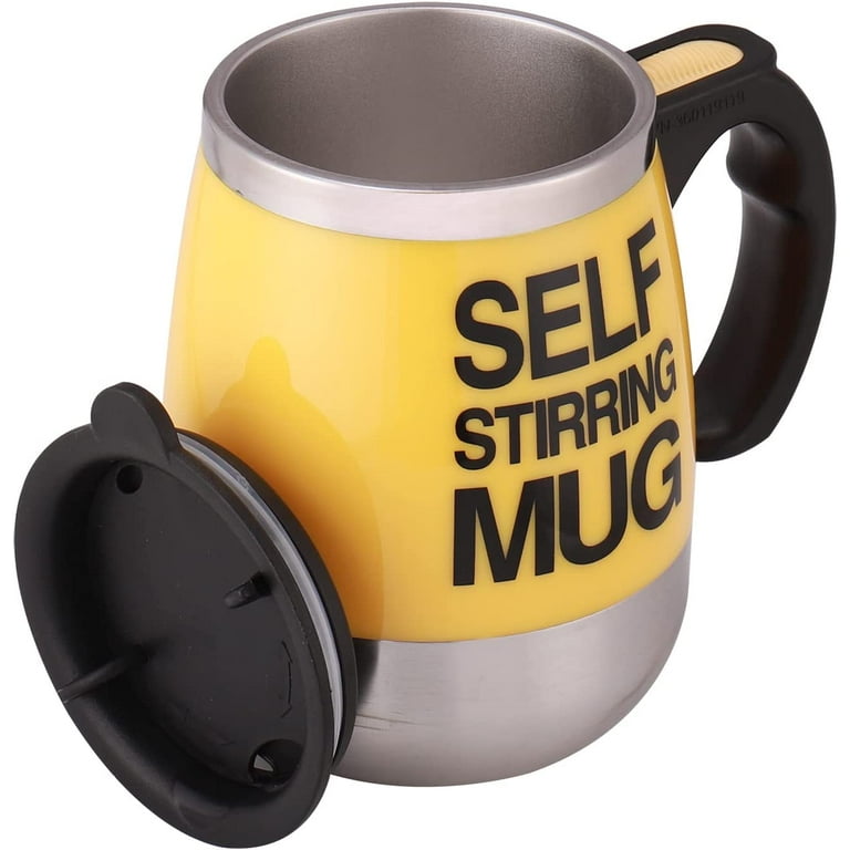 Myclong Self Stirring Mug Auto Self Mixing Stainless Steel Cup for  Coffee/Tea/Hot Chocolate/Milk Mug for Office/Kitchen/Travel/Home  -450ml/15oz The best gift（black） 