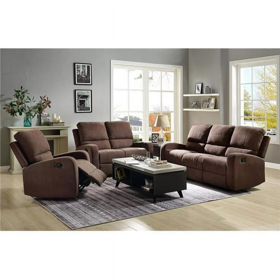 Myco Furniture 2165-L-BR 38 x 76 x 44 in. Bronson Loveseat, Brown