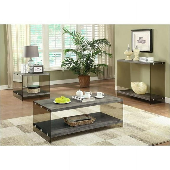 Myco Furniture 8723-ST Daytona Sofa Table, Chrome & Black