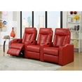 thumbnail image 1 of Myco Furniture CA9505-RD 3 Piece Red Camden Bonded Theater Set, 1 of 1