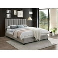 thumbnail image 1 of Myco Furniture KM8003-Q-BR 89 x 65 x 55 in. Kimberly Tufted Queen Size Bed, Brown, 1 of 1