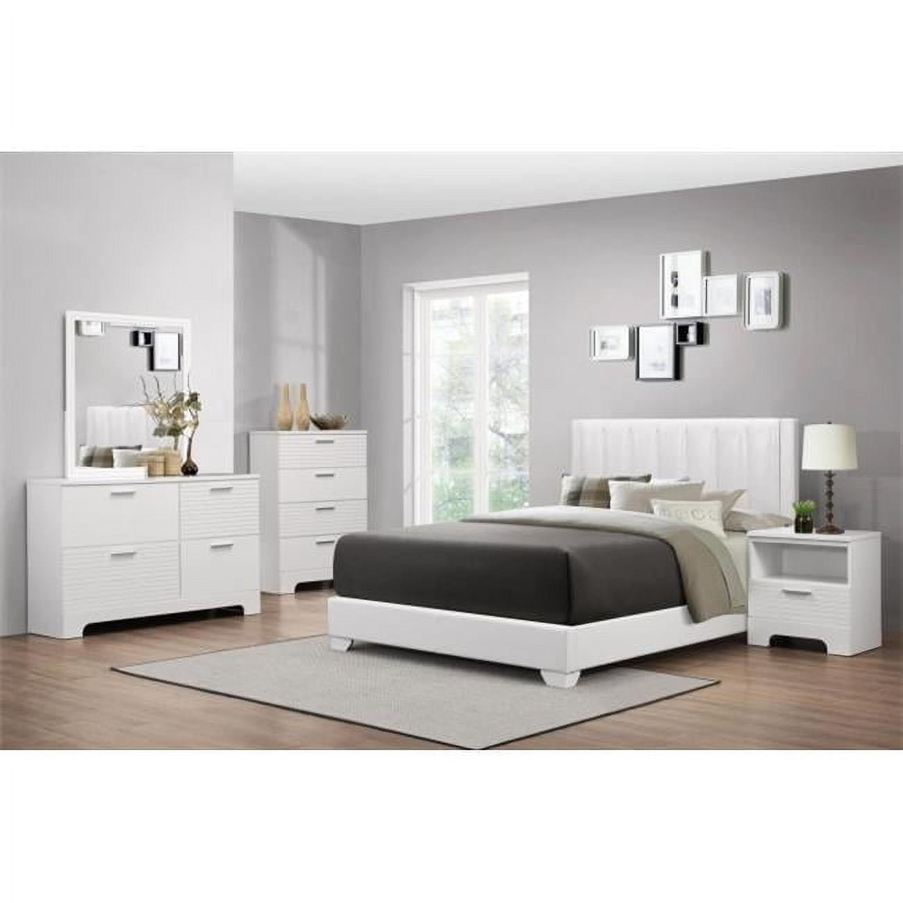 Myco Furniture MD3336M White Moderno Mirror