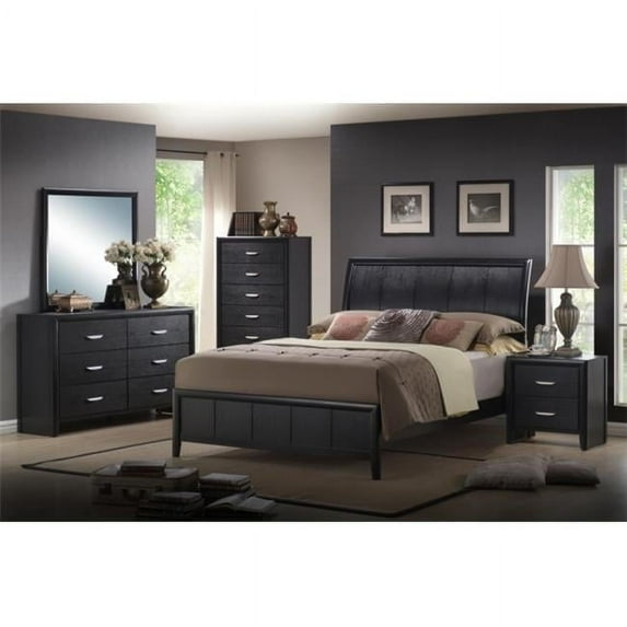 Myco Furniture MN4847DR Black Monet 6 Drawer Dresser