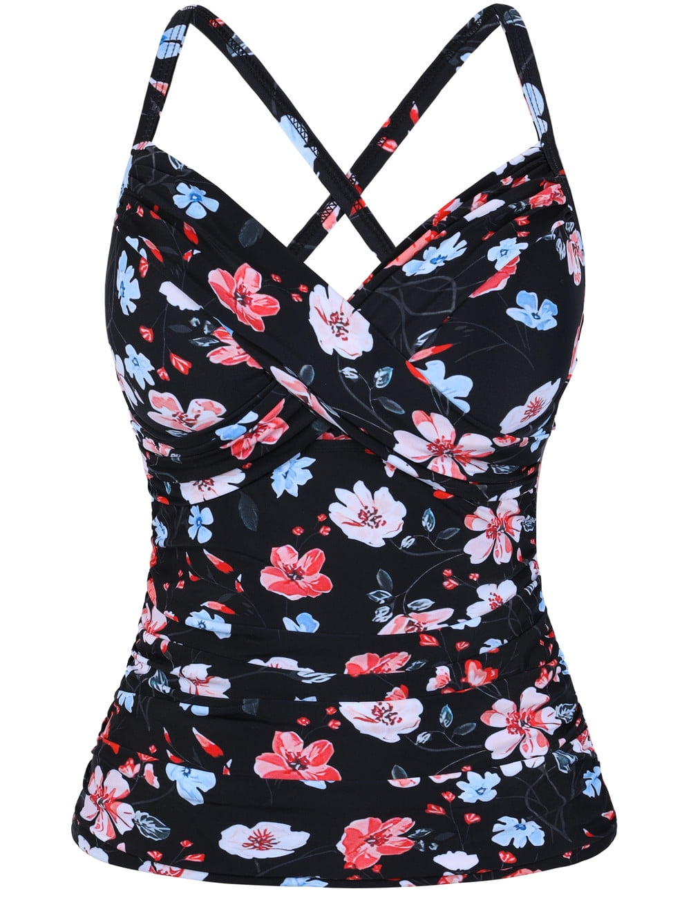 Mycoco Plus Size Underwire Tankini Top for Women Sexy Slimming Bathing