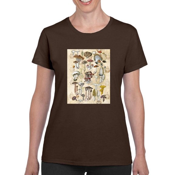 Mycological Study T-Shirt Women -Naomi McCavitt Designs, Female Large