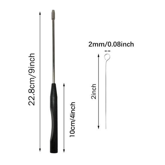 Mycology Inoculation Loop and 50 Nichrome Rings for Lab Culture Sample Preparation on Agar Plates Stainless Steel Tool