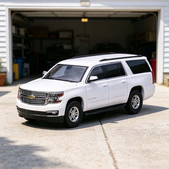 Mycrazybuy  1:64 596 White Suburban Full Sized SUV Model Diecast Metal Car