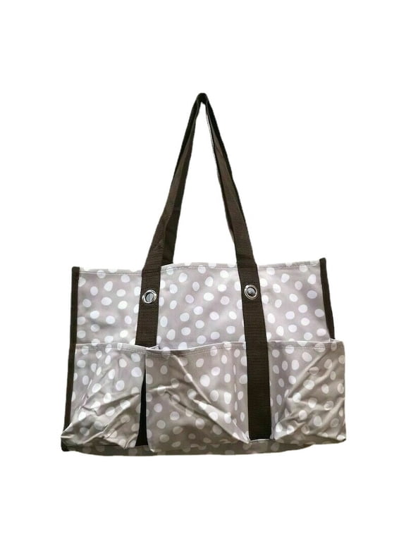 New Organizing Utility Picnic Lunch Mummy Tote 31 Gift Shoulder Bag In Lotsa Dots