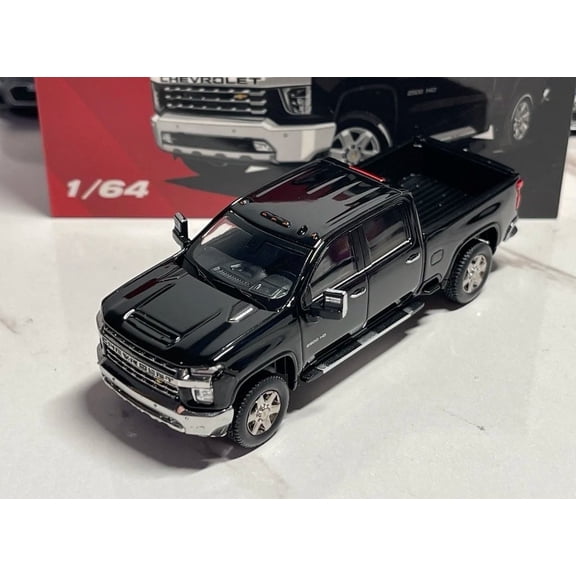 Mycrazybuy  SC 1:64 Black Silverado Pickup Truck Sports Model Diecast Collect Car