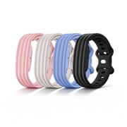 MYDEARGO 4 Pack Soft Silicone Bands Compatible with Google Fitbit Air, Adjustable Lightweight Sport Straps for Women