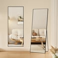 thumbnail image 1 of Mydepot 21" x 64" Mirror Full Length, Body Wall Mirrors with Shatter-Proof Glass, Floor Standing Hanging Leaning, Large Tall Mirror with Aluminum Alloy Frame for Bedroom Cloakroom, Black, 1 of 9