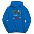 thumbnail image 1 of Mydogisbetter Humor Graphic Royal Men's Crewneck Sweatshirt Hoodie, 1 of 1