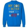 thumbnail image 1 of Mydogisbetter Humor Graphic Royal Men's Crewneck Sweatshirt, 1 of 1