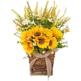 thumbnail image 1 of Myecovie Fall Wreath Sunflower Wreaths Basket 17" Summer Seasonal Decor Indoor Outdoor Wreaths for Front Door with Burlap Bow, 1 of 7