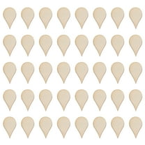 Myenne 100pcs Natural Unfinished Wooden Teardrop Shape Cutouts Wood Pieces For Diy Crafts And Decorations