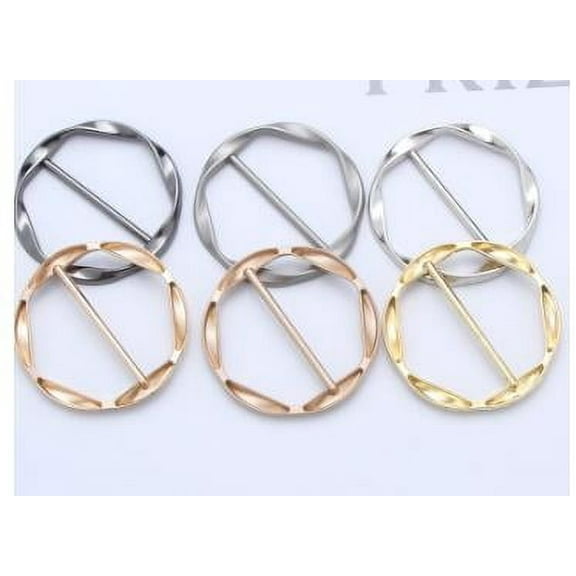 12PCS Metal Scarf Clips T Shirt Buckles for Women Shirts Scarves Shawls Rings Clothing Accessories Securing and Styling