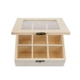 thumbnail image 1 of Masteelf Wooden Coffee Storage Box with 9 Compartment and Glass Window for Tea Coffee Display Case Organzier No Letters, 1 of 10
