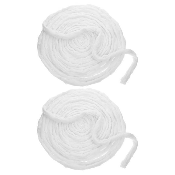 2 Pack White Pure Cotton Strips for Hair Perms and Salon Use Absorbent Cotton Rolls for Manicures Pedicures Coil Hairdressing