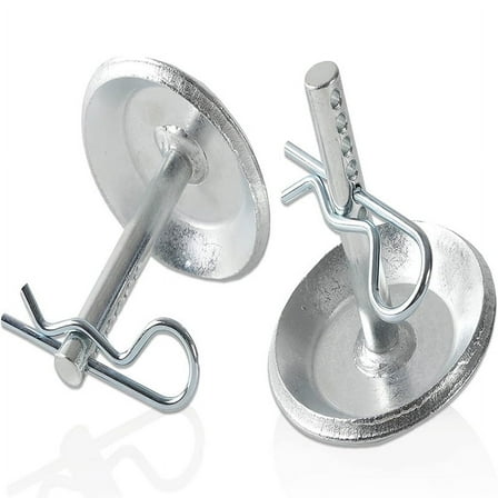 2 Set Snow Plow Blades Metal Skid Shoes with Pin Lock for ATV UTV Snow Plow Replacement Parts and Accessories