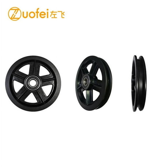 Myenne 2pcs Big Spoke Wheel Pulley Heavy-Duty and Wear-Resistant Ideal for DIY Barn Door Projects Garage Warehouse and Industrial Use