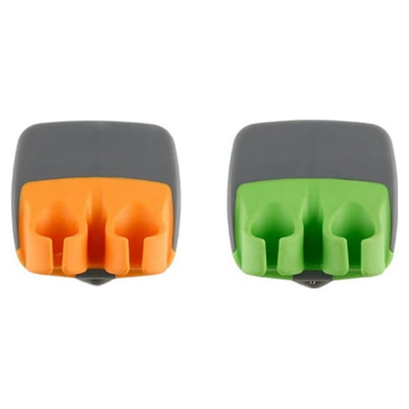 Myenne 2pcs Fruit Peeler Finger Potato Peeler Kitchen Vegetable Peeler Hand Fruit Peeler with Rubber Finger Grip for Pumpkin Carrot Cucumber Potato Peeling Orange/ Green