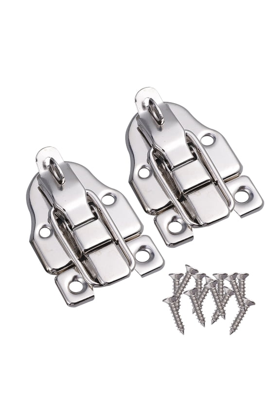 Masteelf Gift Box Latches with Keyhole for Wooden Box Use Made of Durable Iron Silver 2pcs
