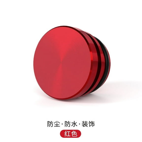Myenne 2pcs Red Metal Car Cigarette Lighter Plug Covers Power Socket Dustproof And Waterproof Cap Car Accessories