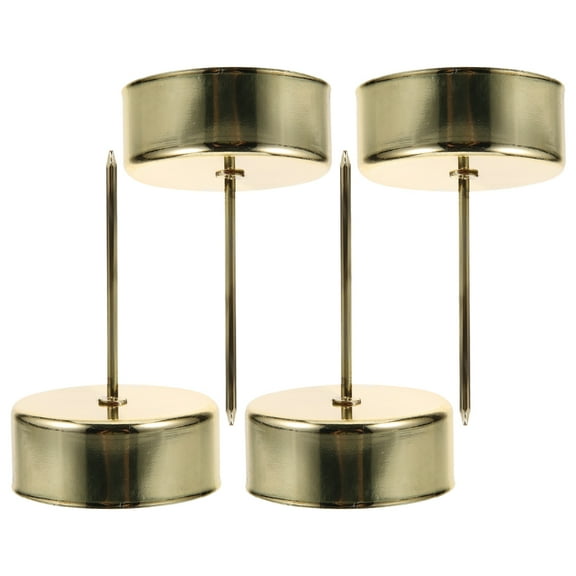 Myenne 4 Pcs Candle Spike Holders Metal Candle Holder Spike Candle Cup with Spike for Cake Decor Candle Holder for Wedding Party Favors