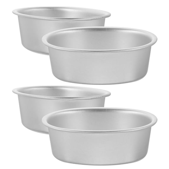 Myenne 4pcs Cake Pan Aluminum Alloy Cake Mold Metal Pan Mold for Baking Non-stick Metal Cake Mold Pan