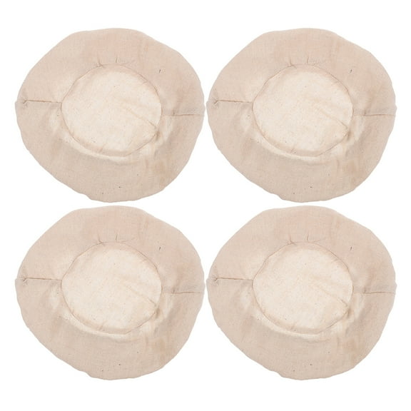 Myenne 4pcs Round Bread Basket Cloth Liner Proofing Basket Cover For Sourdough Bread Reusable Banneton Liners Baking Supplies Kitchen Gadget (Size L)