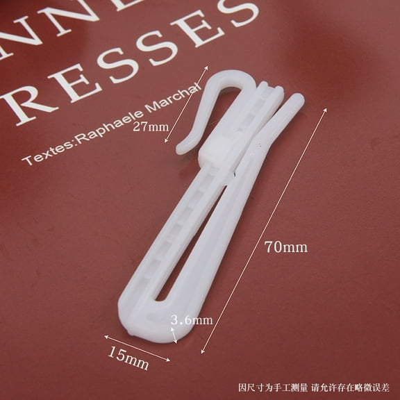 50pcs Plastic Pinch Pleat Hooks for Drapes Adjustable Curtain Hooks and Clips