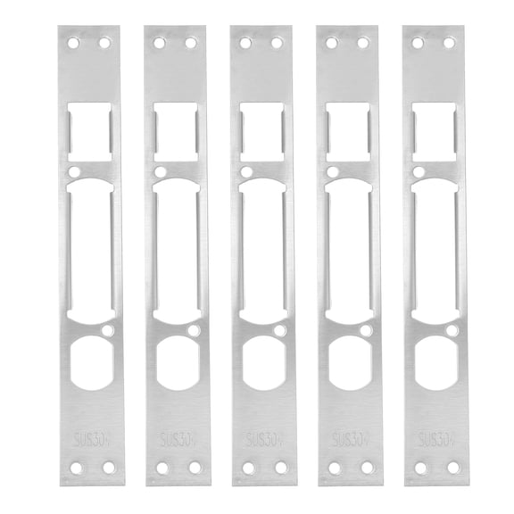 ifundom Lock Body Plate Plated Silver Iron Door Reinforcement High Hardness 5Pcs