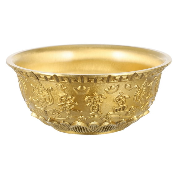 Myenne Brass Bowl Basin: Cornucopia Bowl 8cm Wealth Prosperity Figurine 2022 Chinese New Year Table Decor Housewarming Ornaments