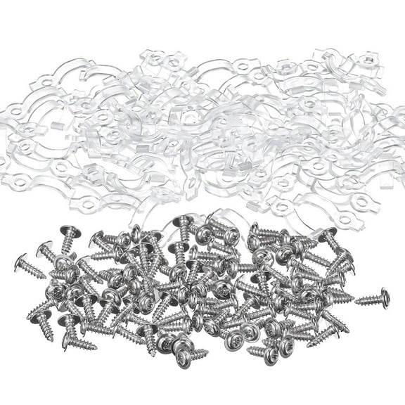 Myenne LED Rope Light Clips Holder Clear Light Mounting Clips with Screws 100pcs 8mm for Family Parties Wedding Ceremonies