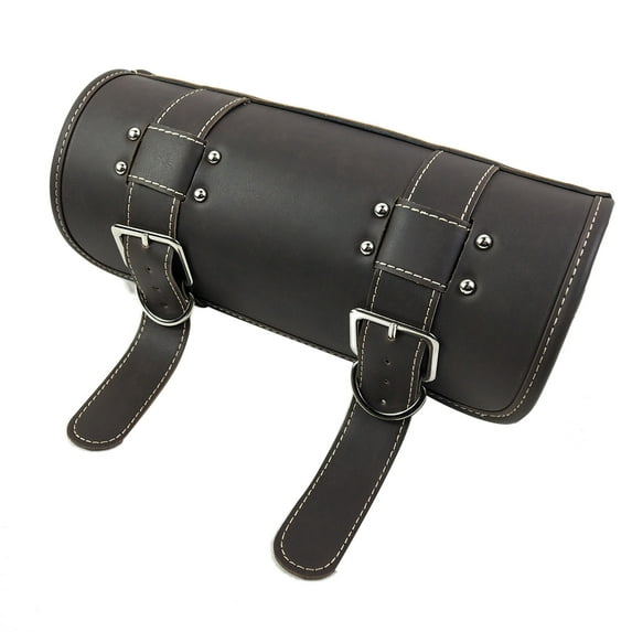 Myenne Motorcycle Handlebar Bag Waterproof PU Cruiser Pack Car Bag Tool Package Holder (Dark Brown)