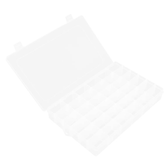 ifundom Convenient Plastic Letters Case with 36 Grids for Home Storage