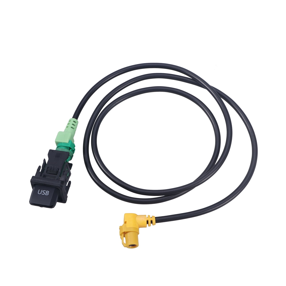 Apex USB Switch Cable Harness, 100cm USB-A Cable For VW RCD510 RNS315 Headunit In MK6 MK5 Models