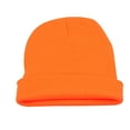 thumbnail image 1 of Myenne Unisex Solid Color Knitted Hat Headgear Warm Ski Hat Wool for Men and Women (Orange), 1 of 10