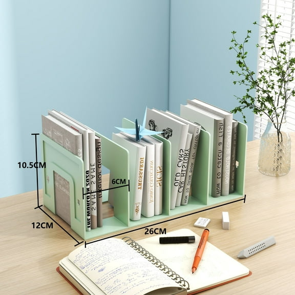 Adjustable Bookend for Heavy Books Notebook Holder Desk Organizer Book Stand for Shelf Magazine Binder 2pcs