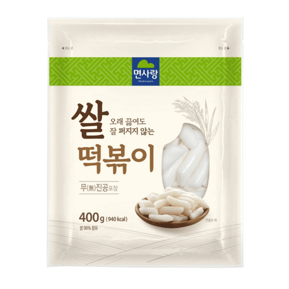Myeonsarang Authentic Korean Rice Tteokbokki Rice Cakes 400g | Shelf-Stable Rice Cakes