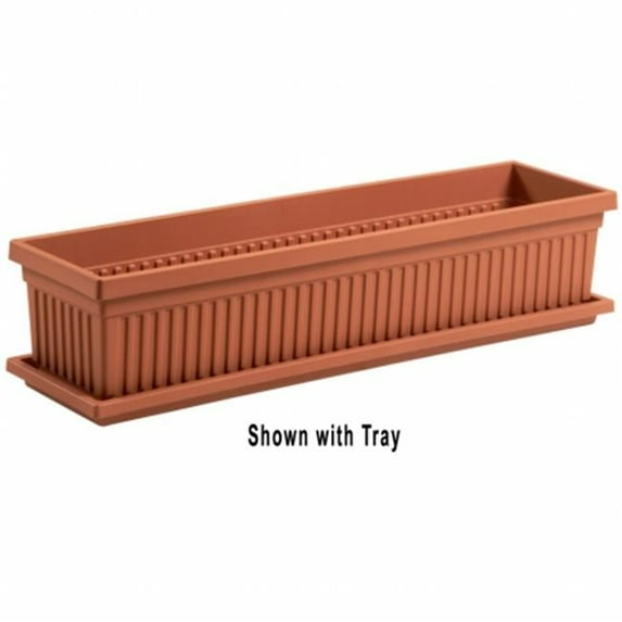 Myers Industries Inc Akro 30 in. Venetian Flower Box Clay
