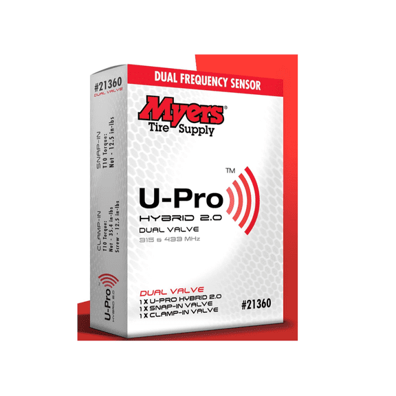 Myers Tire Supply U-Pro Hybrid 2.5 TPMS, Programmable Dual Valve, Single Solution 315/433 MHz