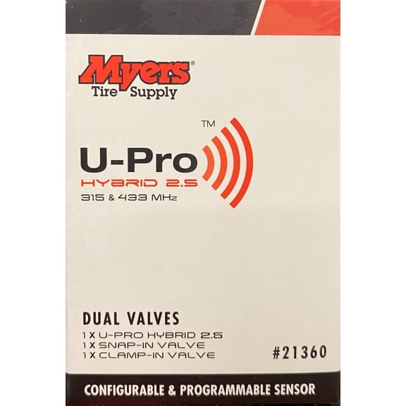 Myers Tire Supply U-Pro Hybrid 2.5 TPMS, Programmable Dual Valve, Single Solution 315/433 MHz