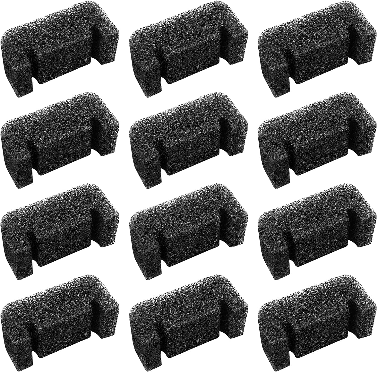 MyfatBOSS Cat Water Fountain Filter, 12 Pack Water Fountain Sponge Foam Filter for Veken Replacement Pump, Pet Fountain Filter Replacement for Crystal Cat Water Fountain