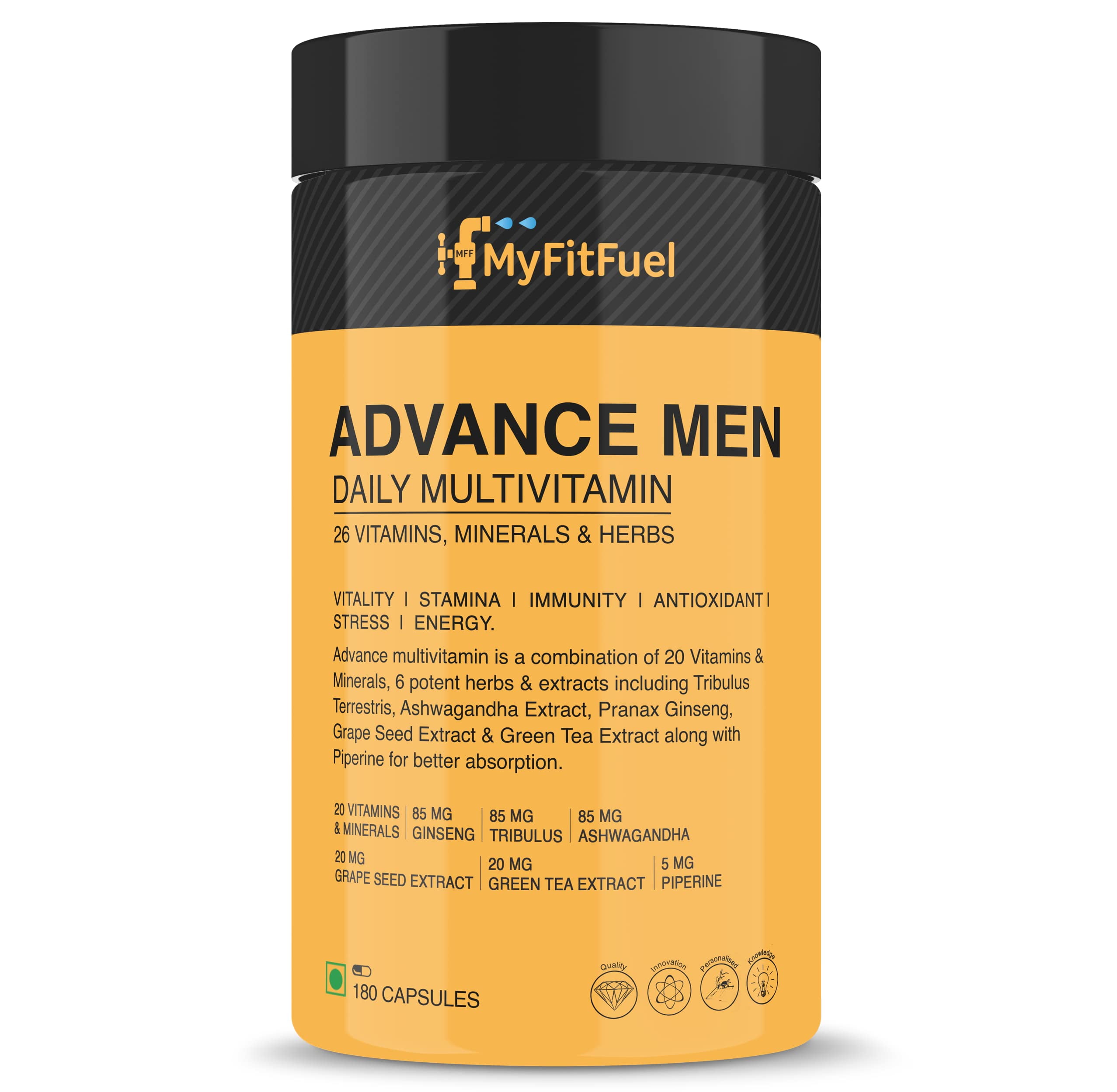 Myfitfuel Men Advance Daily Multivitamin (26 Vitamins, Minerals