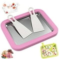 thumbnail image 1 of Myfroroll Ice Cream - 3 sizes, Froroll Ice Cream, Rolled Ice Cream Maker Tray with 2 Spatulas, Mini Rolled Ice Creams Maker for Home, Easy Clean-Up, Homemade DIY for Gelato (Pink, 8.85 * 6.9in), 1 of 9