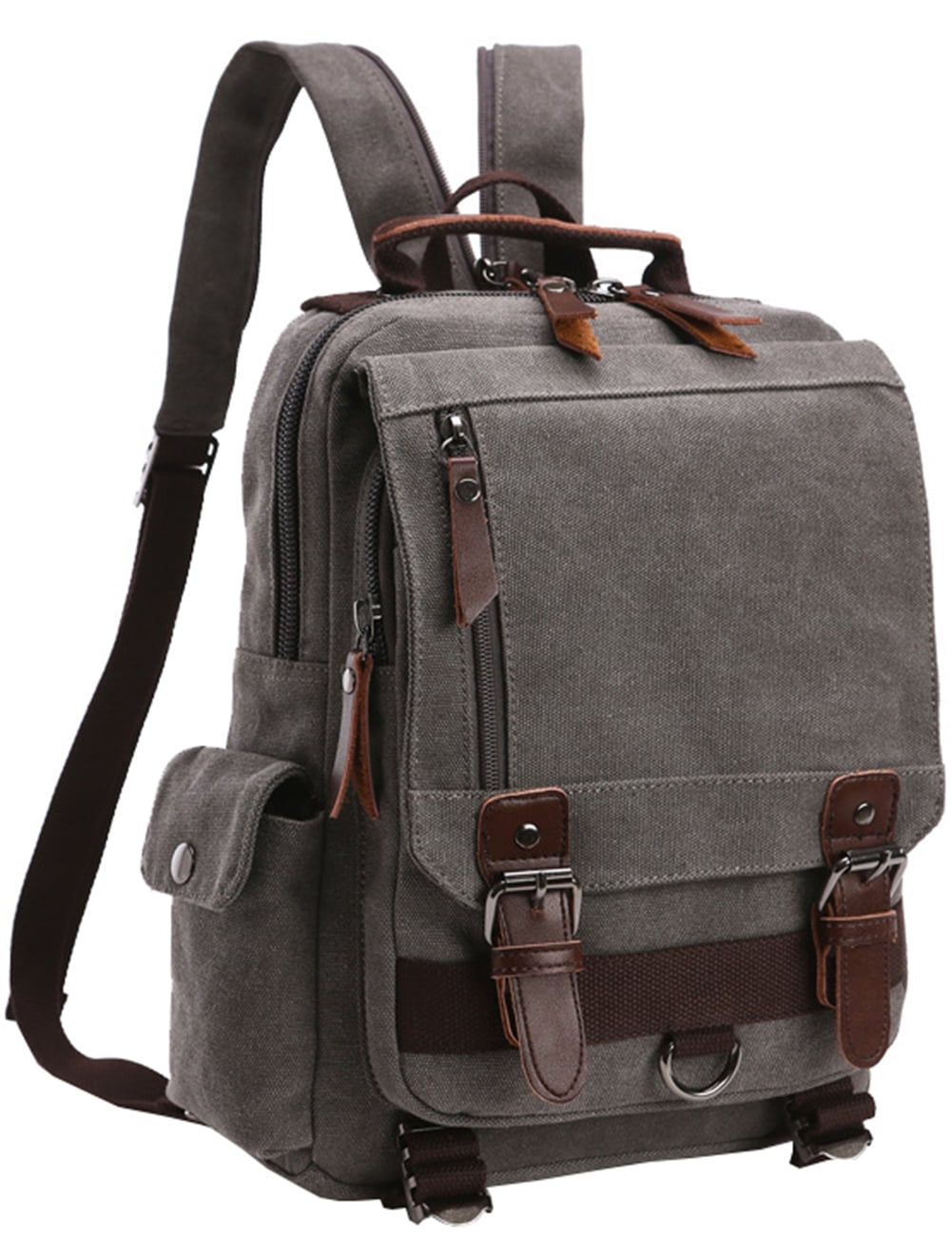 Sac Messager Homme En Toile – Sac Bandoulière Multi-poches Pour Travail/école