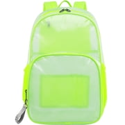 Mygreen Clear School Backpack, Heavy Duty Backpack with Laptop Compartment for Work, Security, Sporting Events Green, Large