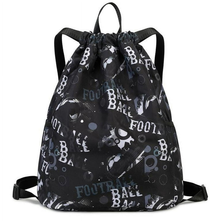 Drawstring Gym Backpack For Men & Women | Waterproof Nylon, Multi Compartments | For Sports, School, Travel