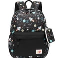 thumbnail image 1 of Mygreen Preschool Backpack Kindergarten Little Kid Toddler School Backpacks for Boys and Girls with Chest Strap Rocket Black, 1 of 7